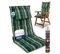 Beautissu cojín Silla jardín Premium con Respaldo Alto Almohadilla Grosor