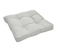 Beautissu Cojines Lounge Exterior XLuna Asiento Muebles Mimbre jardín Acolchado Grueso ca. 40x40x10 cm Gris Claro
