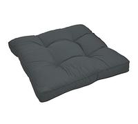 Beautissu Cojines Lounge Exterior XLuna Asiento Muebles Mimbre jardín Acolchado Grueso ca. 50x50x10 cm Gris Grafito