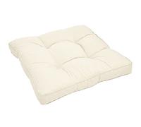 Beautissu Cojines Lounge Exterior XLuna Asiento Muebles Mimbre jardín Acolchado Grueso ca. 70x70x10 cm Natural
