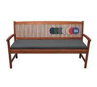 Beautissu Cojines para Bancos de jardín Loft BK colchoneta Asiento Bancos - Gris Grafito - 180x48x5cm - Acolchados Elegantes