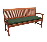 Beautissu Cojines para Bancos de jardín Loft BK colchoneta Asiento Bancos - Verde Oscuro - 180x48x5cm - Acolchados Elegantes
