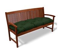 Beautissu Cojines para Bancos Flair BK 100x50 cm Cómodo Acolchado Banco de jardín/Columpio Hollywood Verde Oscuro - más Colores y tamaños a Elegir