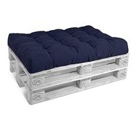 Beautissu Cojines para Palets de Asiento para Silla 120x80 cm Azul Marino - 15 cm de Espesor Cojines Sofa Palets Exterior y Interior - Robustos Cuidado Fácil - Eco Style