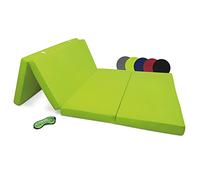 Beautissu Colchón Plegable 120x195cm Funda de Microfibra - Cuna de Viaje Ahorra Espacio Colchoneta 7cm Grosor - Colchones Verde para Invitados Furgoneta Camper con Asa y Cierre Velcro - Campix