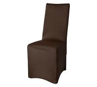 Beautissu Funda para sillas - Banquete Leona - 45x90 cm Funda elástica - Elegante Bi-elástica - Oeko-Tex - Marrón