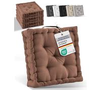Beautissu Lote de 4 Cojines de Suelo de Asiento algodón Interior y Exterior