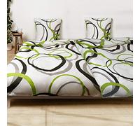 Beautissu Nina 2 Juegos de Sábanas Renforcé de 100% Algodón 135x200 cm - Juego de Ropa de Cama 2 Fundas de Almohada 80x80 cm y 2 Fundas Nórdicas 135x200 cm - Ropa de Cama para Verano con Cremallera