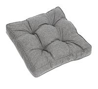 Beautissu Outdoor Lounge Cojín de Asiento 60x60cm- Funda Repelente a la Suciedad y al Agua - Cómodo Cojín Silla 10cm Espesor - Cojín Acolchado de Jardín Muebles de Jardín Gris Claro - BeauFlair