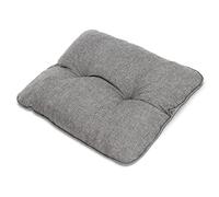Beautissu Outdoor Lounge Cojín de Respaldo 50x40cm - Funda Repelente a la Suciedad y al Agua - Cómodo Cojín Silla 12cm Espesor - Cojín Acolchado de Jardín Muebles de Jardín Gris Claro - BeauFlair