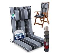 Beautissu Premium Cojín Silla Jardín con Respaldo Alto y Almohadilla Grosor