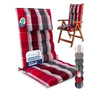 Beautissu Premium Cojín Silla Jardín con Respaldo Alto y Almohadilla Grosor