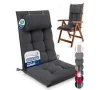 Beautissu Premium Cojín Silla Jardín con Respaldo Alto y Almohadilla Grosor