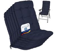 Beautissu Set 6 Cojines sillas Jardin para terraza Exterior Respaldo Alto
