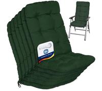 Beautissu Set 6 Cojines sillas Jardin para terraza Exterior Respaldo Alto