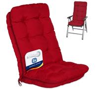 Beautissu Set de 2 Cojines sillas jardín terraza Exterior con Respaldo Alto
