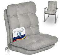 Beautissu Set de 2 Cojines sillas jardín terraza Exterior con Respaldo bajo