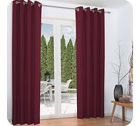 Beautissu Set de 2 Cortinas térmicas de Ojales oscurecentes Aislante | 140x245cm Burdeos Privacidad y Amelie TO