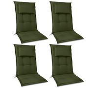 Beautissu Set de 4 Cojines Sillas de Balcón con Respaldo Alto para Exterior