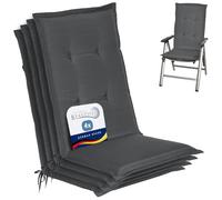 Beautissu Set de 4 Cojines sillas jardín con Respaldo Alto para tumbonas