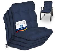 Beautissu Set de 4 Cojines sillas jardín terraza con Respaldo bajo