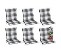 Beautissu Set de 6 Cojines para sillas de Exterior y jardín con Respaldo bajo Sunny MK Verde Menta 100x50x6 cm tumbonas, mecedoras, Asientos cómodo Acolchado Resistente a Rayos UV