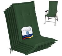 Beautissu Set de 6 Cojines sillas Jardin Exterior con Respaldo Alto Placas