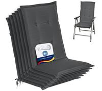 Beautissu Set de 6 Cojines sillas Jardin Exterior con Respaldo Alto Placas