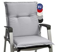 Beautissu Set de Cojines para sillas de Exterior, tumbonas, mecedoras o Asientos con Respaldo bajo Base NL 100x50x6 Placas compactas de gomaespuma - Gris Claro