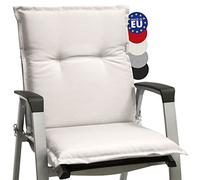 Beautissu Set de Cojines para sillas de Exterior, tumbonas, mecedoras o Asientos con Respaldo bajo Base NL 100x50x6 Placas compactas de gomaespuma - Gris Natural