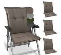 Beautissu Set di 4 Premium Cuscini Respaldo bajo 105x50 cm Talpa - Spessore 7 cm Cuscino Sedia Giardino Fissaggio Antiscivolo - Tessuto Robusto Resistente UV - Highlux NL