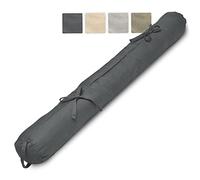 Beautissu Viento Burlete Puerta 100x10 cm - Cojín Aislante Topo Burlete Cortavientos Puerta con Asa Transporte Protección Aire Fresco para Ventanas y Puertas Entrada Antracita