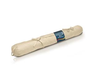 Beautissu Viento Burlete de Puerta 90x10 cm - Tapón de protección contra el Aire Fresco para Puertas, Puertas de Entrada y Ventanas con asa de Transporte - Crema