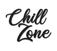 Beautiwall - Decoración de Pared Metálica Chill Zone - Esculturas de Pared, Estilo Boho, Para Hogar, Dormitorio, Adorno de Pared de Acero, Negro, Fácil Montaje con Adhesivo Incluido