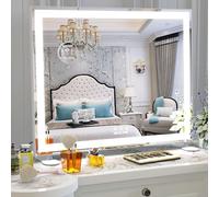 BEAUTME Espejo de Maquillaje Hollywood con Luces, Espejo de cortesía Iluminado con 3 Colores de luz, Espejo de Aumento 600×507×150mm