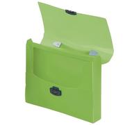 Beautone 32862 - Carpeta porta documentos, A4, color verde transparente
