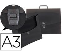 Beautone Portadocumentos con asa DIN A3 negro opaco