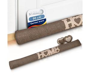 Beautuissu Burlete Puerta 90 cm - Cojín Aislante Marrón para Ventana Entrada Protección Frío Corrientes Aire 1 Kilo Burlete Cortavientos Puerta como Felpudo Decorativo - Tuuli HE