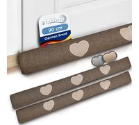 Beautuissu Set 2 Burlete Puerta 90 cm - Cojín Aislante Marrón para Ventana Entrada Protección Frío Corrientes Aire 1 Kilo Burlete Cortavientos Puerta como Felpudo Decorativo - Tuuli HR