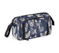 Beauty Abyssinian Cats - Estuche organizador de gran capacidad, suministros escolares preparados con asa, con soporte para lápices, para escuela secundaria preparada