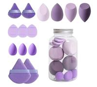 Beauty-Blender Jar - Juego de esponjas de maquillaje, esponjas de belleza suaves, esponjas de maquillaje para líquido, esponja correctora portátil, herramientas de maquillaje facial para mezclar crema