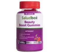 Beauty Boost Gominolas sin azúcar para el mantenimiento normal del cabello, piel y uñas.Con Biotina, Colágeno, CoQ10 y Vitaminas A,CyE | 60 Gummies | Sabor Frutas del Bosque | Sin Gluten.Sin Lactosa