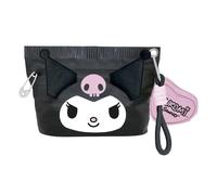 ARTESANÍA CERDÁ Neceser Kuromi Sanrio – estuche multiusos kawaii oscuro con llavero decorativo