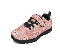 Beauty Collector Zapatos de tenis para niñas con correa de y suela negra, Cat Cherry Blossom Pink, 34 EU
