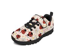 Beauty Collector Zapatos de tenis para niñas con correa de y suela negra, Ladybug Daisy Star Dots, 33 EU