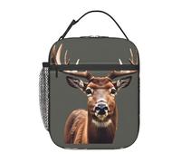 Beauty Deer Print - Bolsa de almuerzo con aislamiento elegante, reutilizable, fácil de llevar, camping, senderismo, rutina diaria