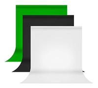 Beauty-Design Julius Studio 9 x 13 ft Fondo de fotografía de reflectores y fondo de Croma Kit Negro