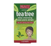 Beauty Formulas Tiras de poro nasal de limpieza profunda del árbol de té australiano