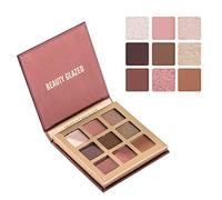 Beauty Glazed 9 colores Mezcla nacarada Sombra de ojos en polvo Brillo Mate Sombra de ojos de color de bloqueo Sombra de ojos de maquillaje reflectante múltiple altamente pigmentada # TRUFA