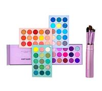 Beauty Glazed Makeup Sets, 60 colores Paleta de sombras de ojos 4 en 1 Paleta de maquillaje de alta pigmentación Paletas de sombras de ojos con brillo mate con 5 pinceles de maquillaje profesionales